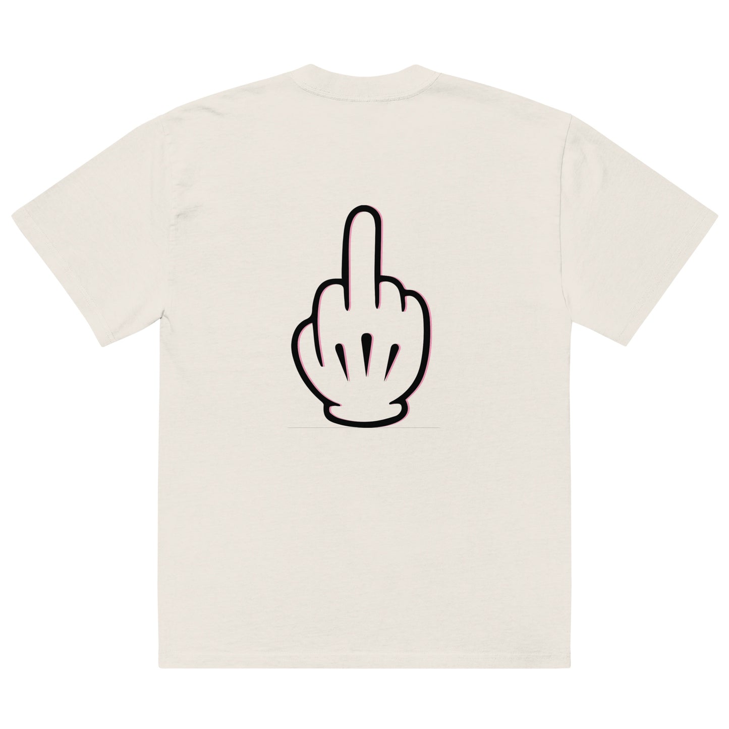 Fold up F-Off Oversized faded t-shirt