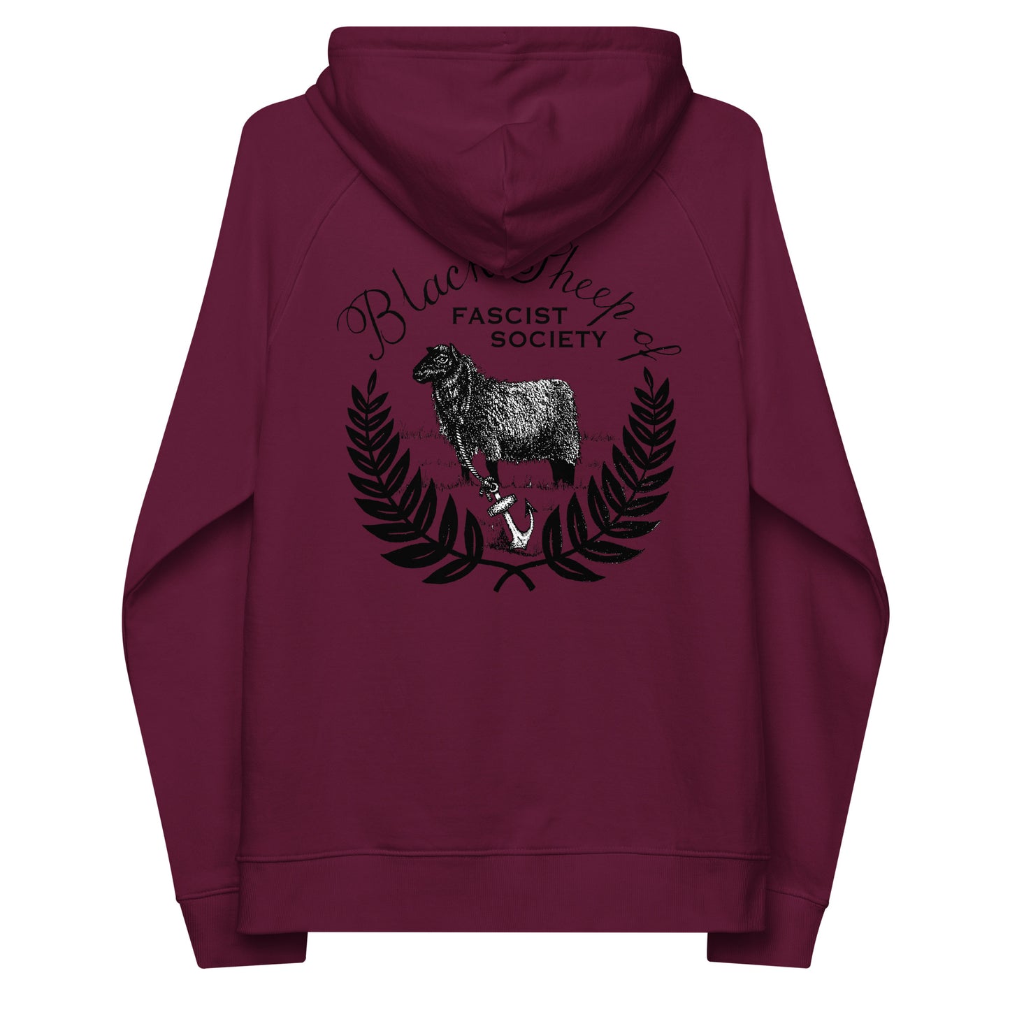 Black Sheep Society Unisex eco raglan hoodie