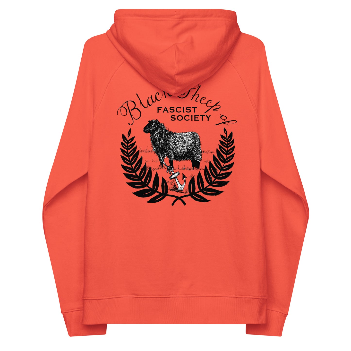 Black Sheep Society Unisex eco raglan hoodie