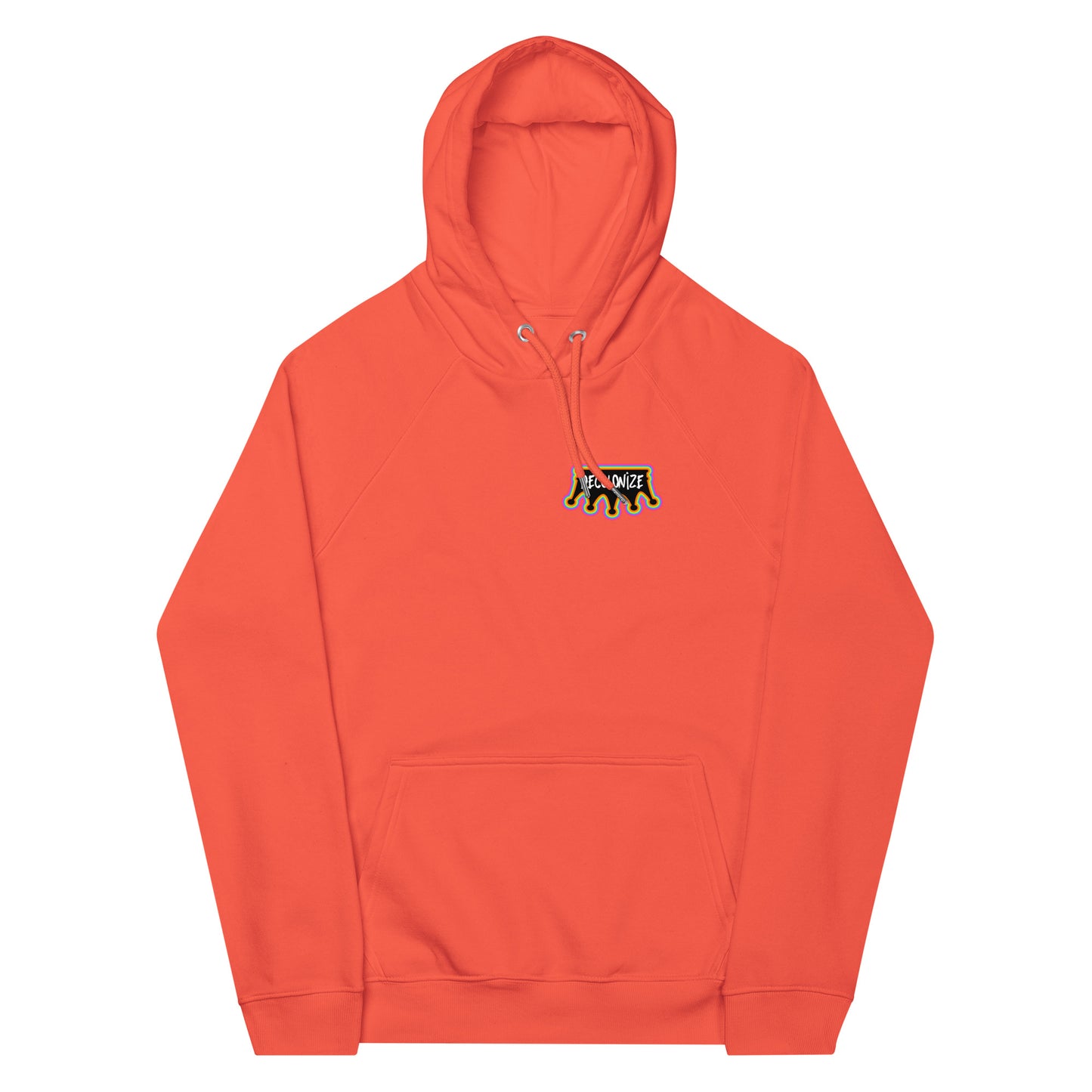 DECOLONIZE Unisex eco raglan hoodie
