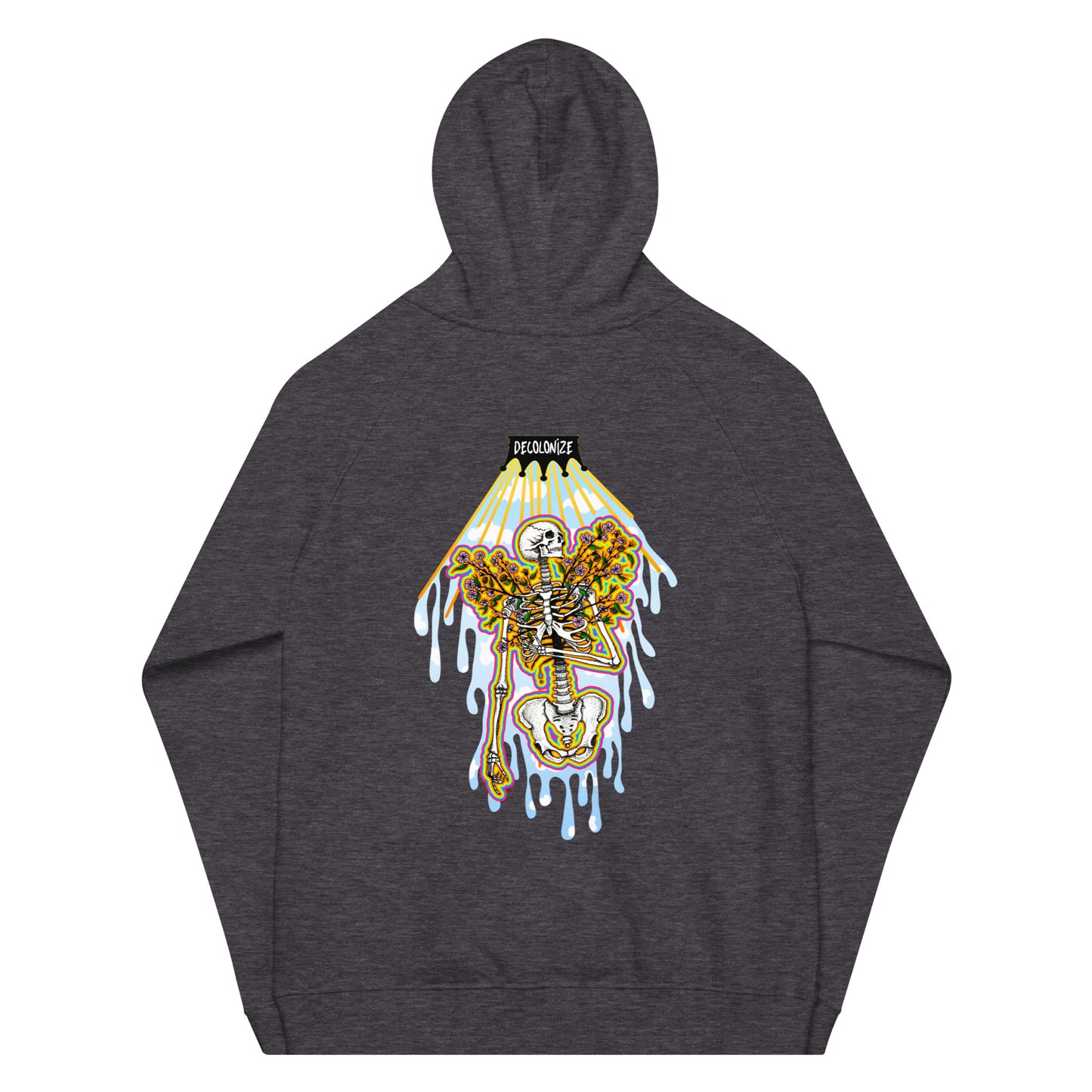 DECOLONIZE Unisex eco raglan hoodie