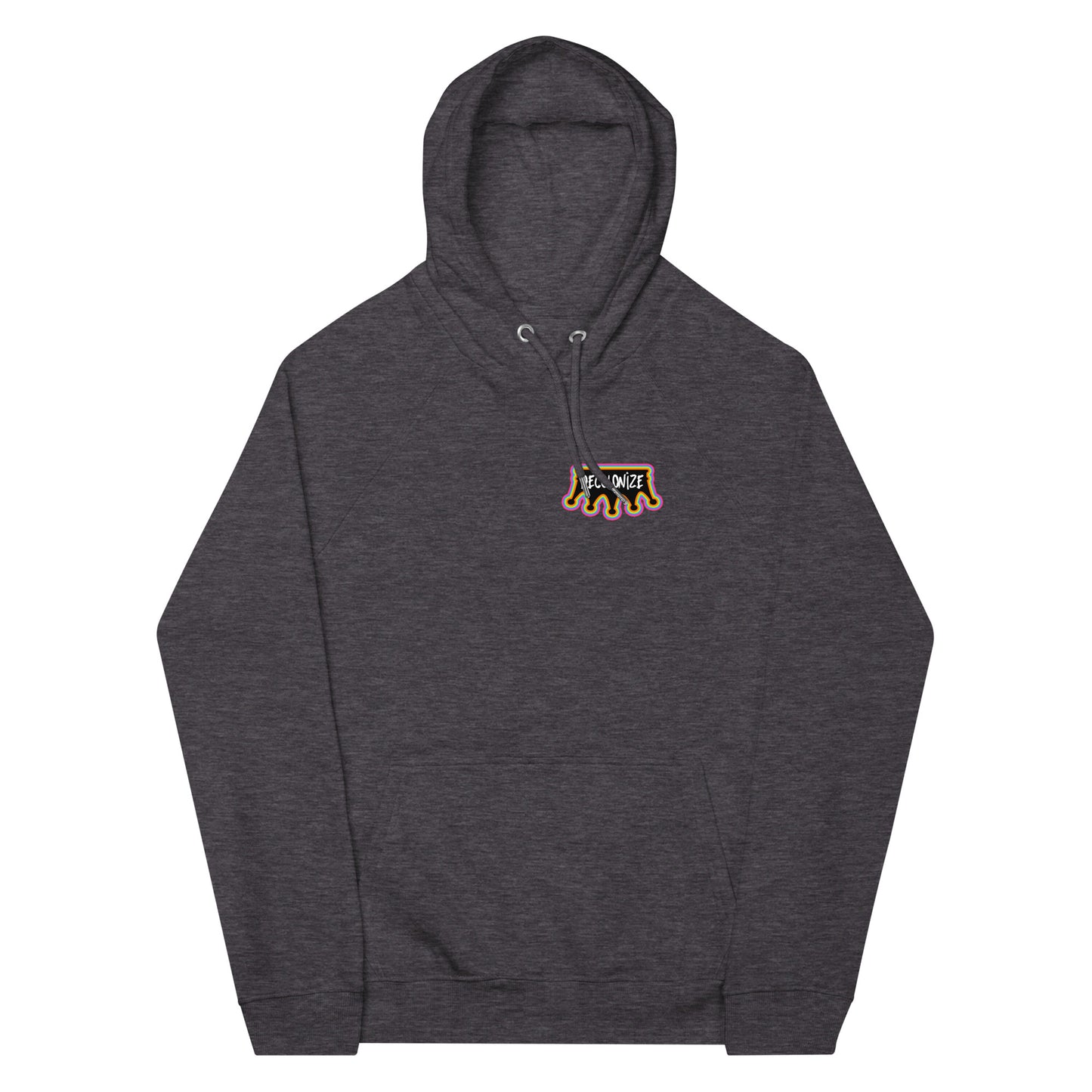 DECOLONIZE Unisex eco raglan hoodie