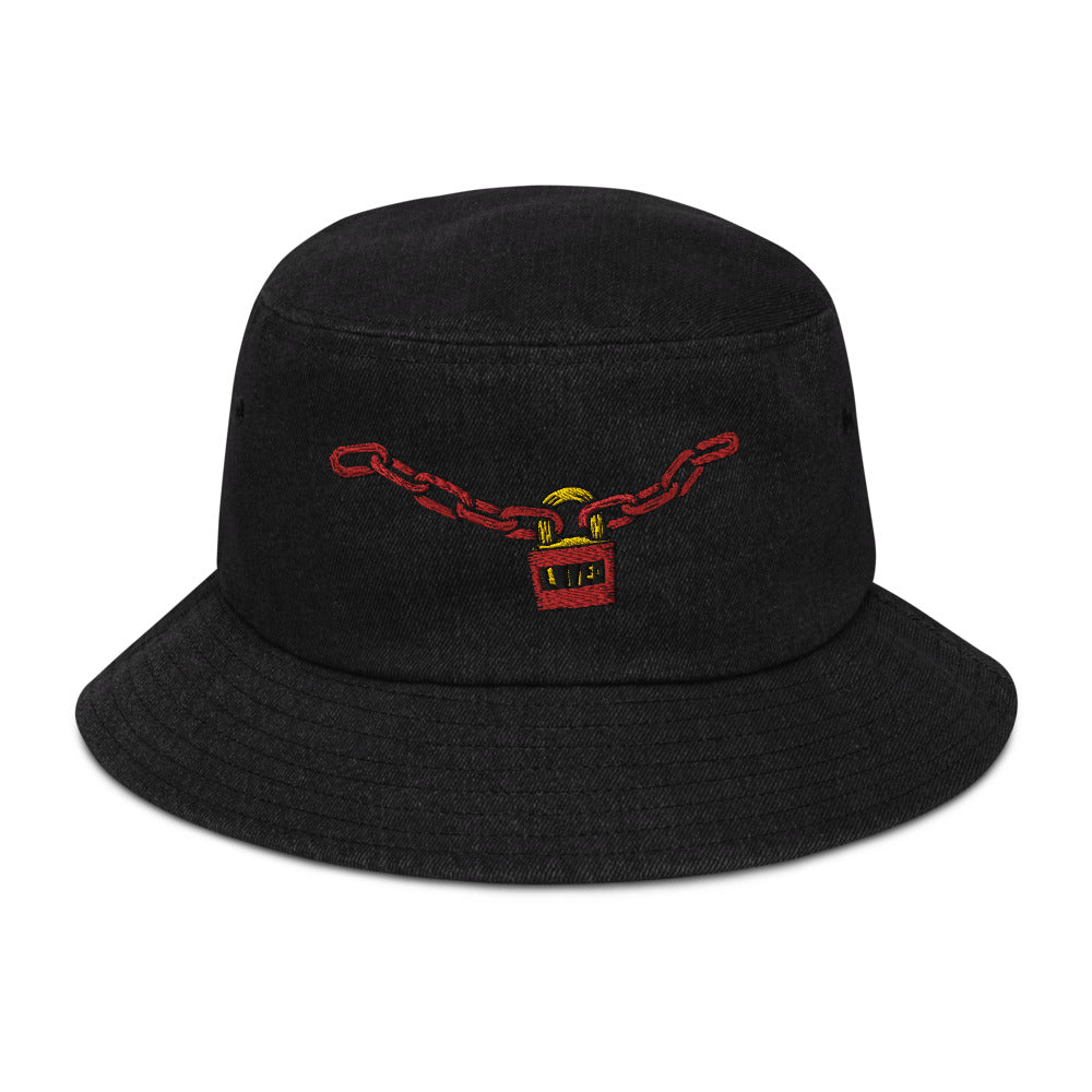 IAWTTBA LOVED Lock Denim bucket hat