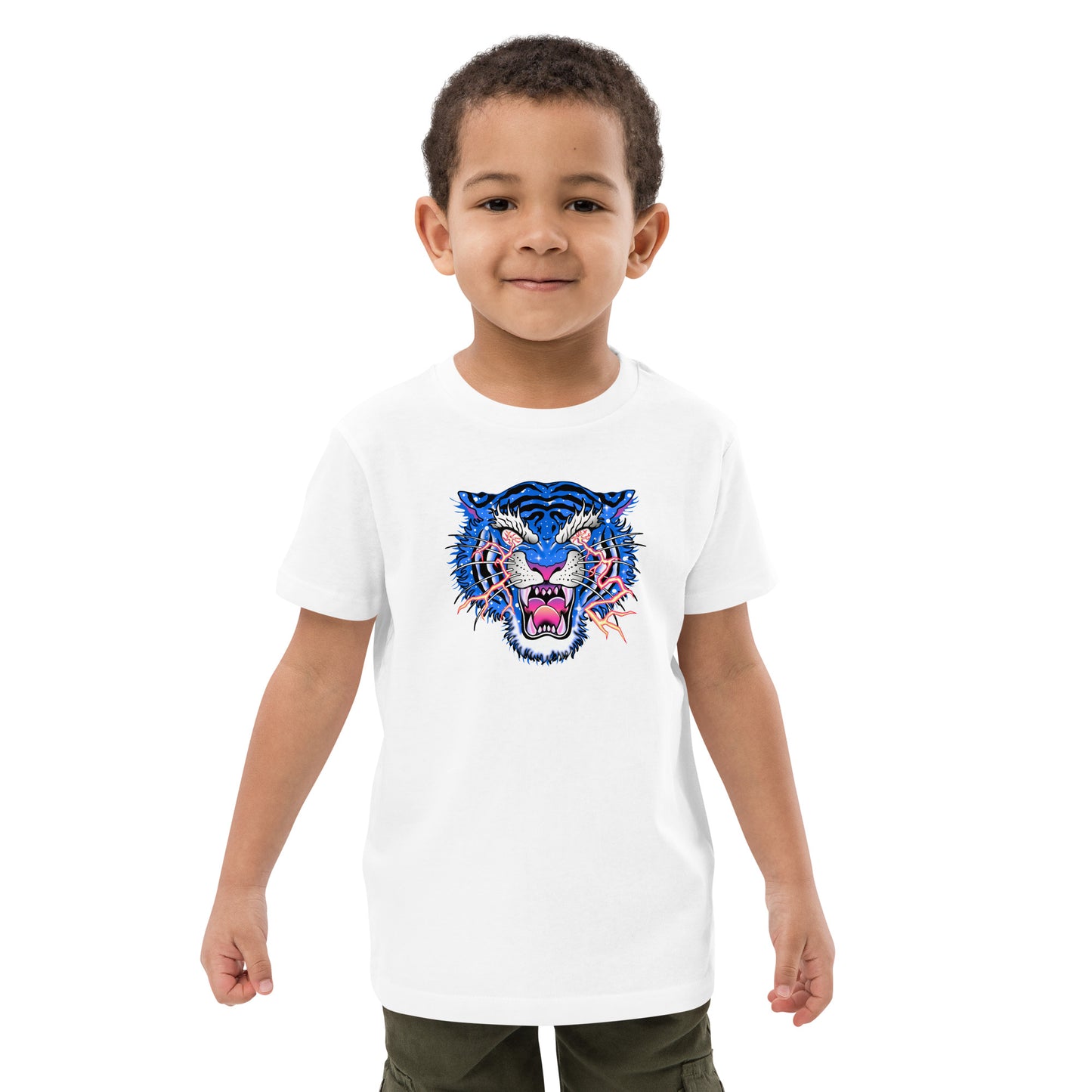 IAWTTBA Kid's Electric Tiger Organic cotton kids t-shirt