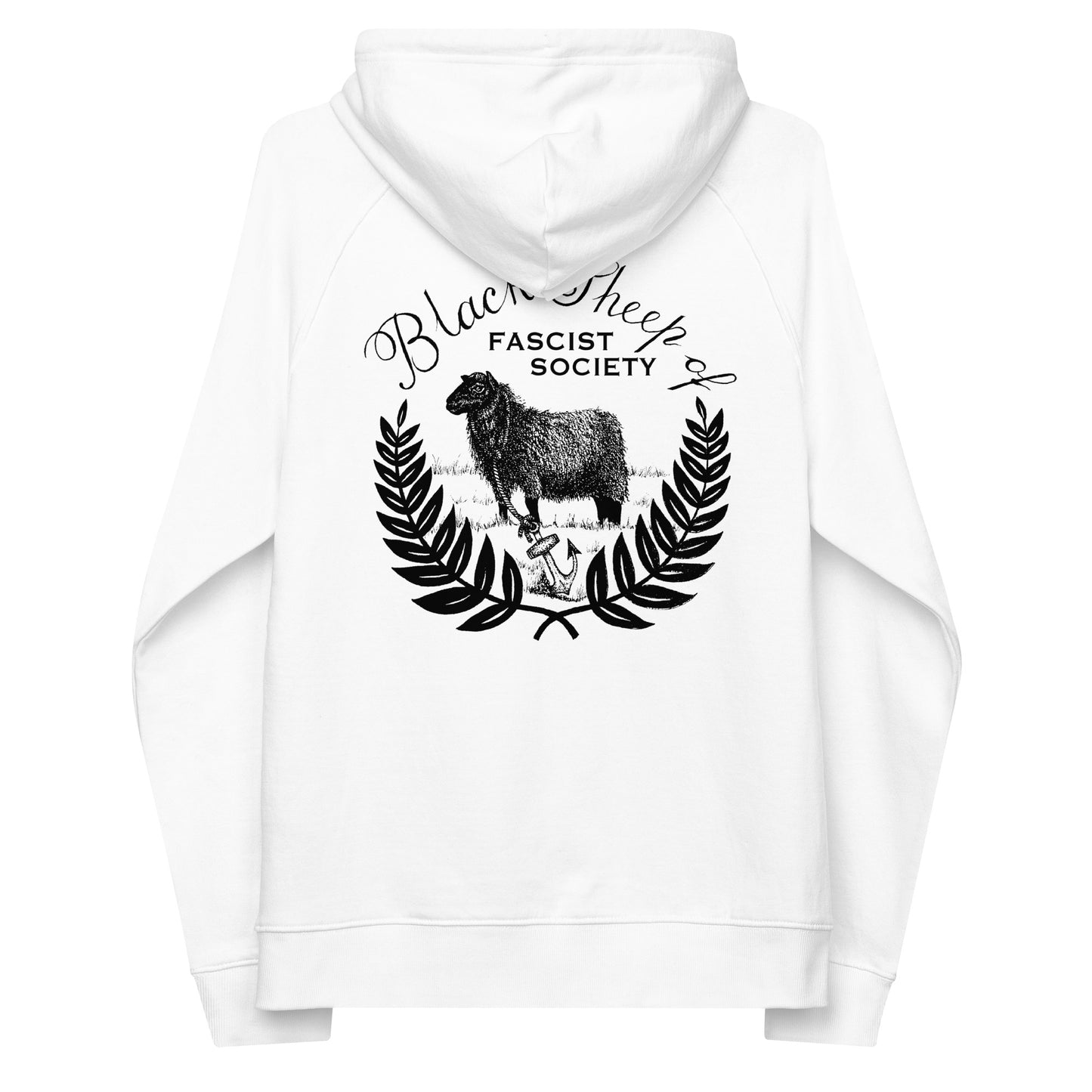 Black Sheep Society Unisex eco raglan hoodie